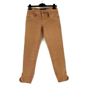 Ralph Lauren Camel Cropped Riding-Inspired Ankle Pants